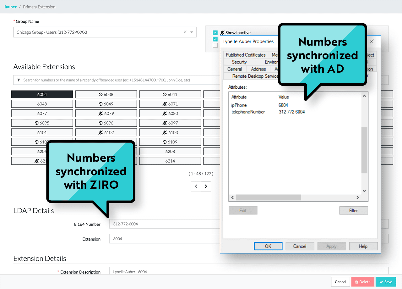 ZIRO Write Back to Active Directory