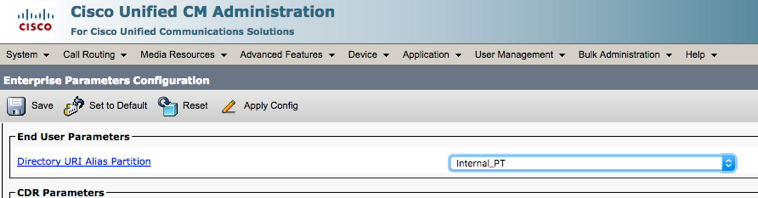 Directory URI Alias Partition