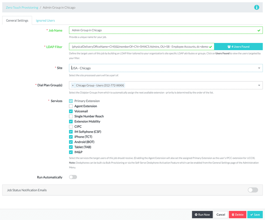 Zero Touch Cisco CUCM Provisioning