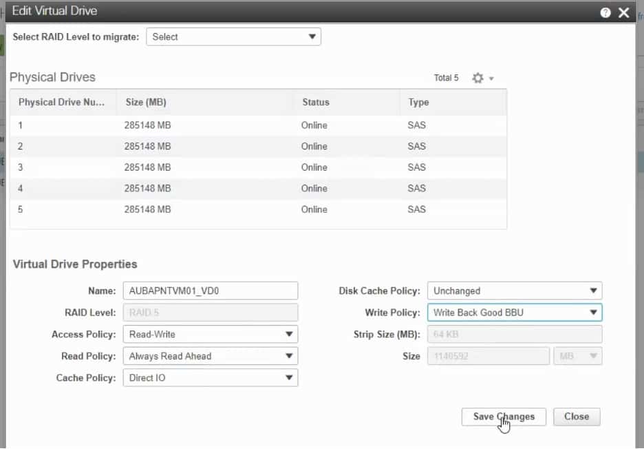 Correct settings can be made quickly and easily via the Virtual Drive Settings.