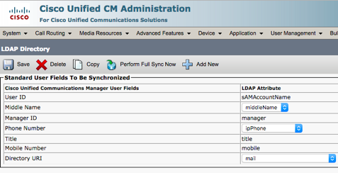 SIP URI Dialing - LDAP Directory